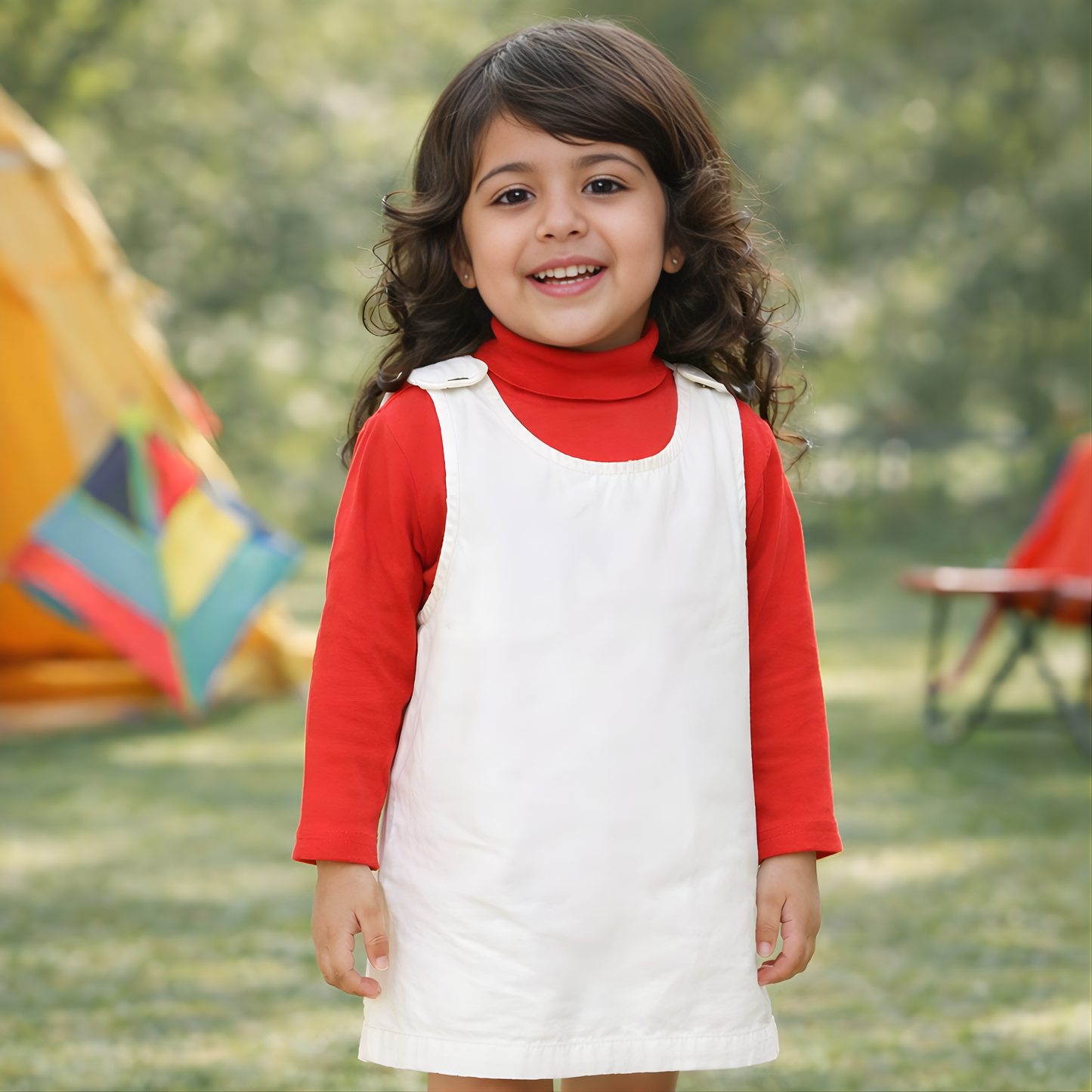 Shell White Denim Canvas Overall