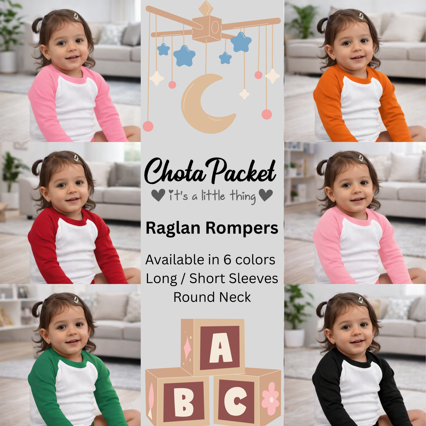 Infant Long / Short Sleeve Raglan Bodysuit